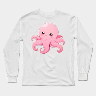 Pink Octopus Long Sleeve T-Shirt